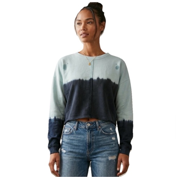 Spiritual Gangster Sweaters - Spiritual Gangster Tie Dye Blue Cotton Sweater Women’s Size Medium